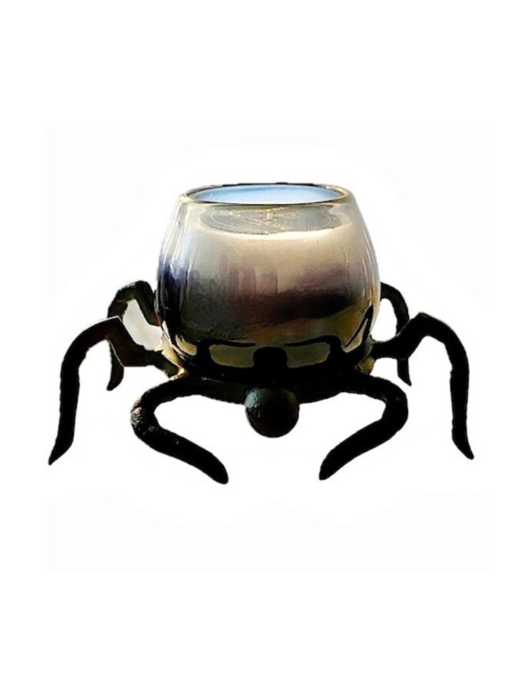 Halloween Iron Spider Candle Holder Broomstick Soy Scented Candle Reusable NEW